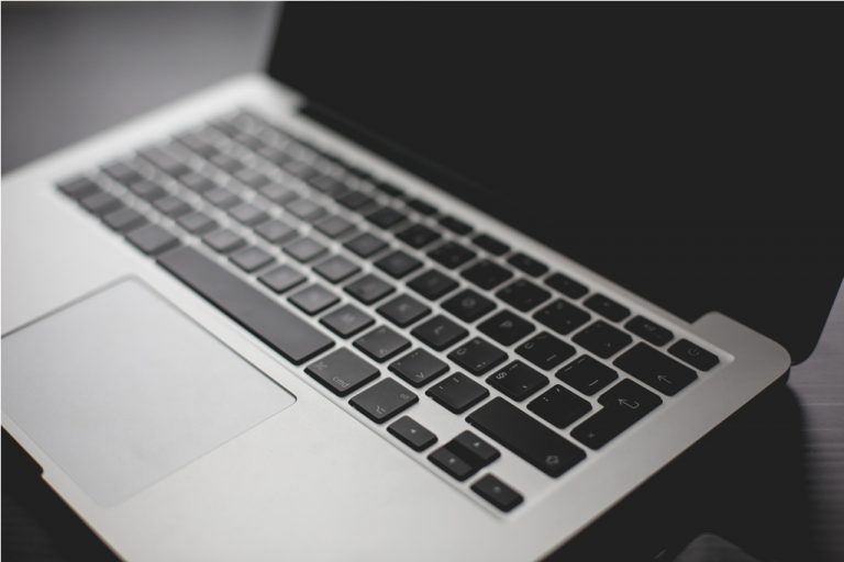 B&W MacBook Pro Keyboard Detail