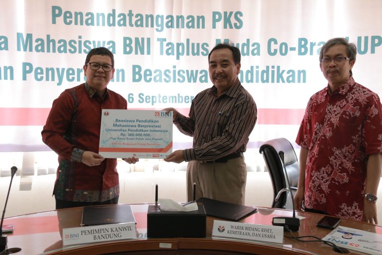 UPI dan BNI Tandatangani Perjanjian Kerjasama