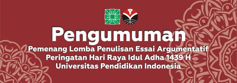 Inilah Daftar Pemenang Lomba Penulisan Essai Argumentatif Peringatan Hari Raya Idul Adha 1439 H UPI