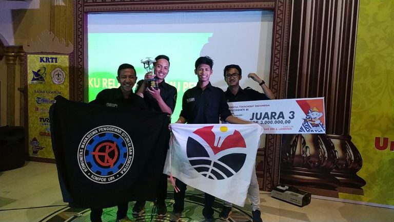 Tim Jaya Perkasa UPI Meraih Juara 3 Kategori VTOL KRTI Tingkat Nasional 2018
