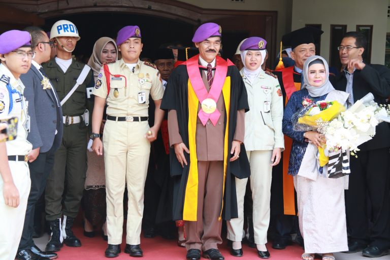 Menwa UPI Laksanakan Pengamanan Pengukuhan Guru Besar
