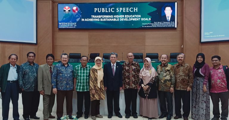 PUBLIC LECTURE BERSAMA SENIOR VISITING PROFESSOR UNU-IAS: “TRANSFORMING HIGHER EDUCATION FOR ACHIEVING THE SUSTAINABLE DEVELOPMENT GOALS”
