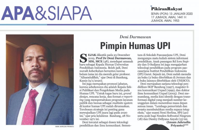 Deni Darmawan Pimpin Humas UPI
