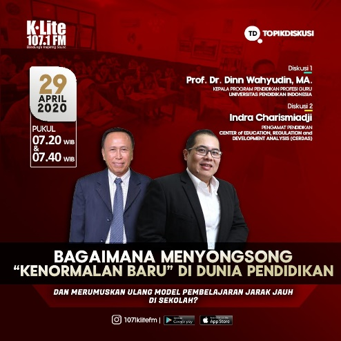 Belajar dari Covid-19:                                                                                                         MENUJU ‘’KENORMALAN BARU” SISTEM PENDIDIKAN