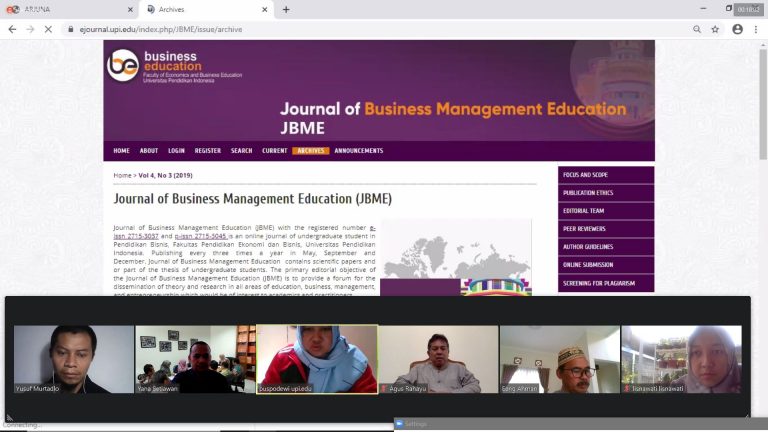 FPEB Ajukan Akreditasi Jurnal Nasional ke-9 untuk Jurnal JBME Prodi Pendidikan Bisnis