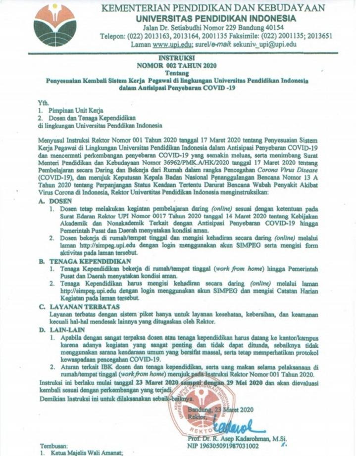 Regulation To Stay At Home To Anticipate The Spread of COVID-19