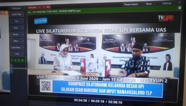 TV UPI Gunakan Barcode dengan Teknologi Baru pada Silaturahmi Idul Fitri Keluarga Besar UPI