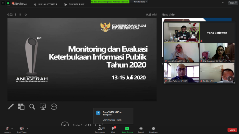 Monev Keterbukaan Informasi Publik Tahun 2020