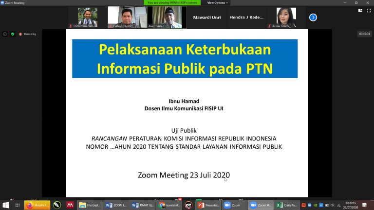 Uji Publik Rancangan Revisi Peraturan Komisi Informasi Tentang Standar Layanan Informasi Publik (SLIP)