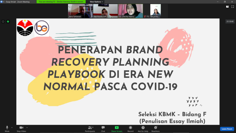 Mahasiswa FPEB Kembangkan Gagasan Bisnis dan Manajemen untuk Mengatasi Dampak Pandemik COVID-19