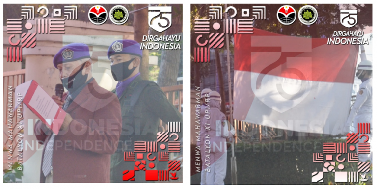 MENWA MAHAWARMAN BATALYON XI UPI/RP MELAKSANAKAN PERINGATAN HARI KEMERDEKAAN INDONESIA