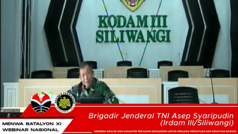 Webminar Menwa Mahawarman Batalyon XI UPI/RP