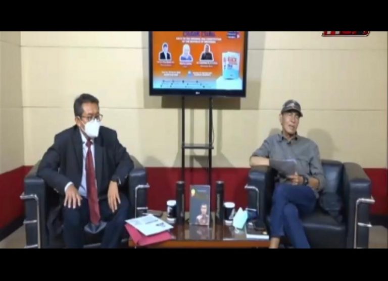 TV UPI HOSTED THE 2ND ONLINE BOOK REVIEW OF “BACK TO THE ORIGINAL CONSTITUTION OF THE REPUBLIC OF INDONESIA”