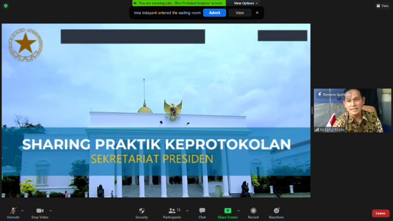 Protokol Bumi Siliwangi laksanakan Pendidikan Candradimuka Tingkat Lanjut TB XIII Secara Virtual