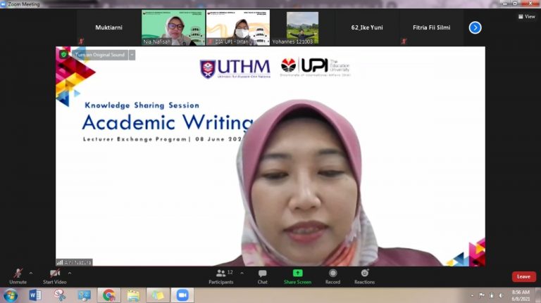 UPI dan UTHM Selenggarakan Academic Writing