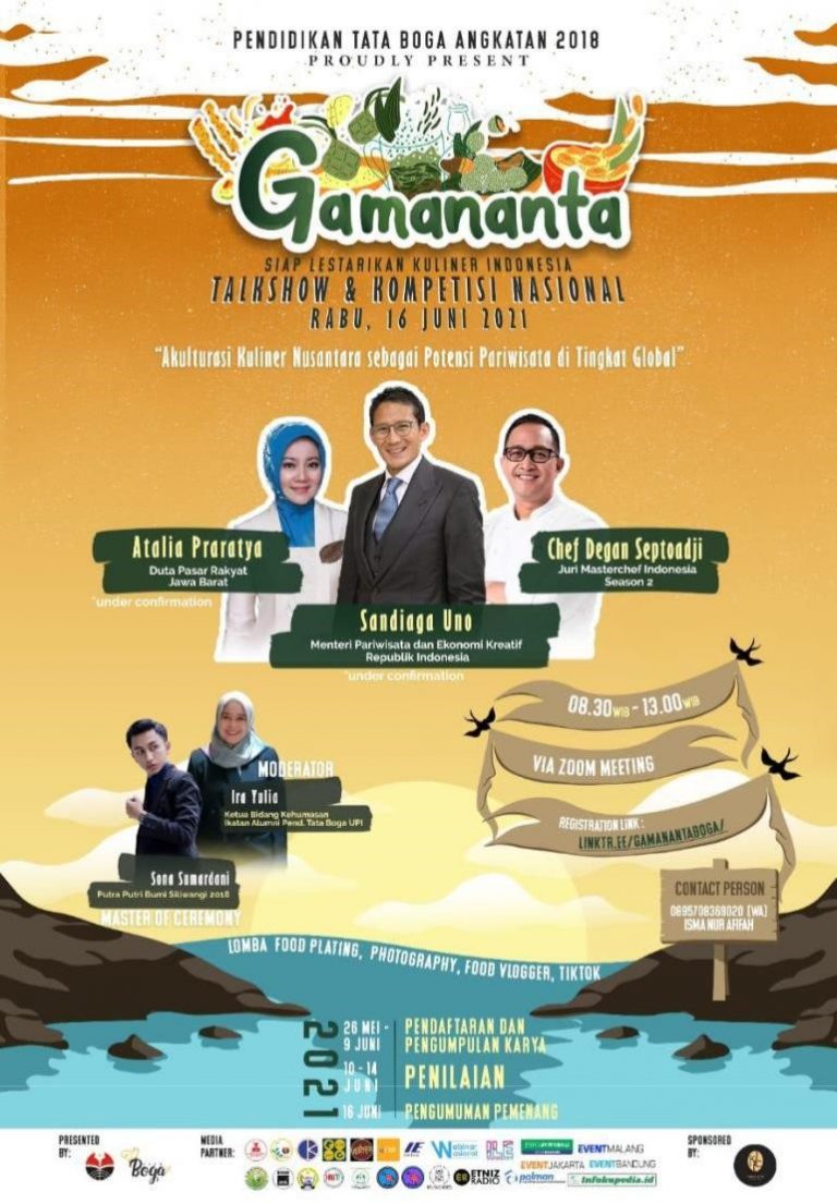 GAMANANTA BOGA 2021, KARYA MAHASISWA PRODI PENDIDIKAN TATA BOGA ANGKATAN 2018 “SIAP LESTARIKAN KULINER NUSANTARA”