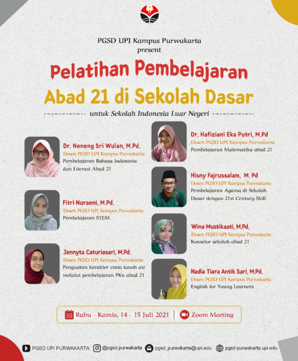 Pelatihan Pembelajaran Abad 21 di Sekolah Dasar bagi Guru Sekolah Indonesia Johor Bahru Malaysia dan Sekolah Indonesia Davao Filipina