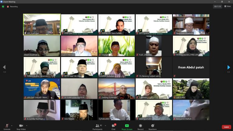 Keluarga Besar UPI Selenggarakan Takbiran Iduladha 1442 Hijriah Secara Daring