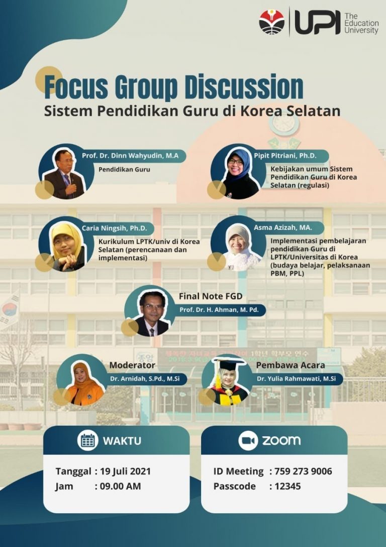 PPG UPI Selenggarakan FGD Sistem Pendidikan Guru di Korea Selatan