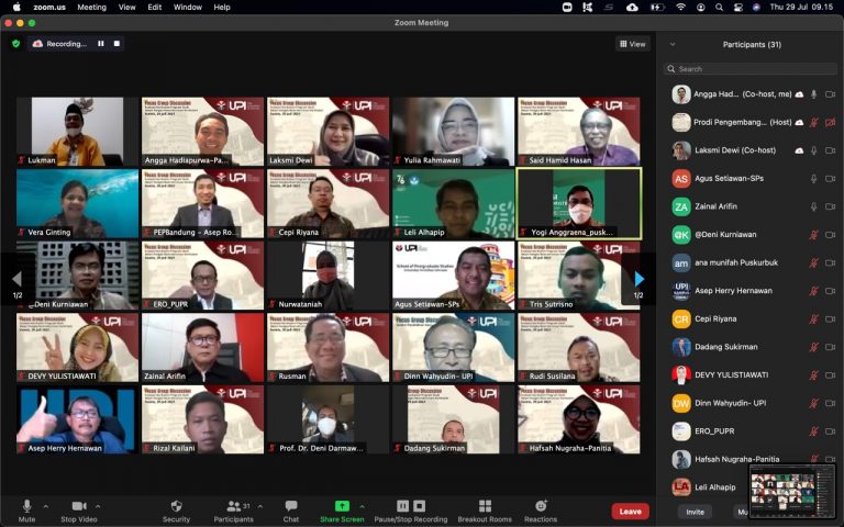 Wujudkan MKBM, Prodi Pengkur SPs UPI Gelar Webinar Pengembangan Kurikulum