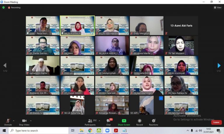 Silaturahmi Virtual Akbar Seluruh Angkatan Program Studi Pendidikan Bahasa Perancis FPBS UPI