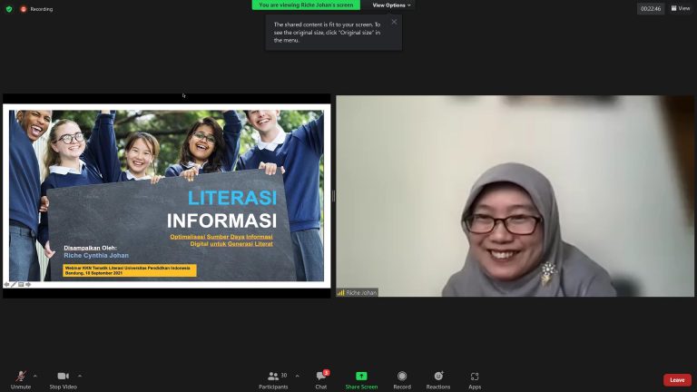 KKN Tematik UPI: Dr. Riche Cynthia Johan, M.Si  Berbagi Tips Optimalisasi Sumber Daya Informasi Digital