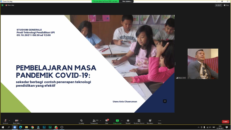 Studium Generale Teknologi Pendidikan 2021 Bertema Teknologi Pendidikan: Solusi Alternatif Efektif Di Masa Pandemi Covid-19