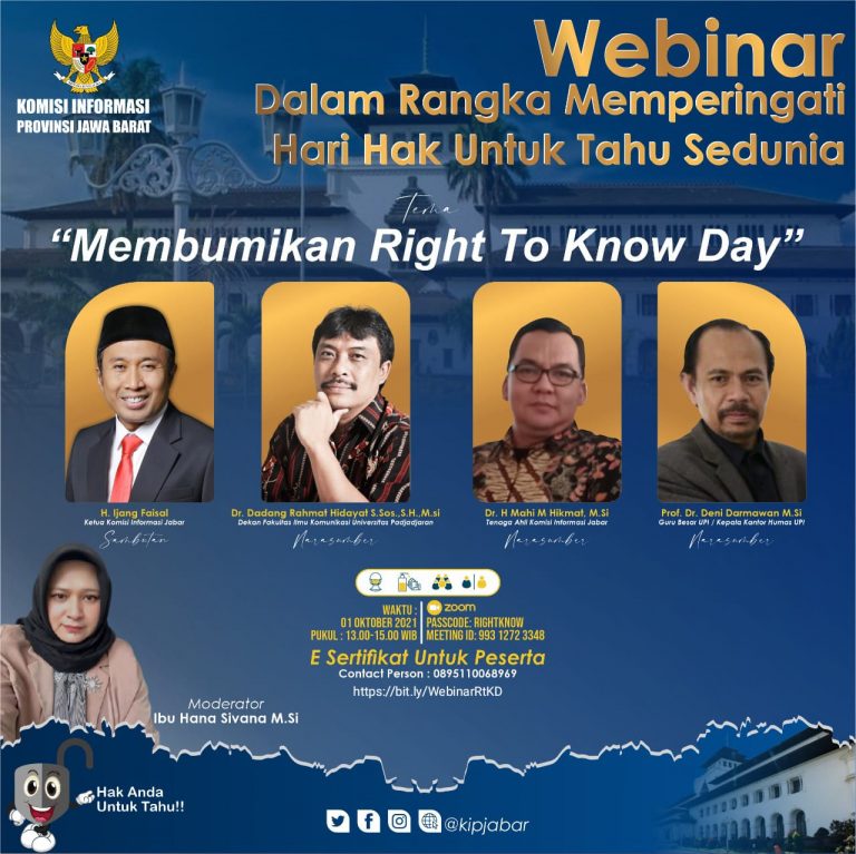 Humas UPI, UNPAD, dan UIN SGD Peringati Hari Hak untuk Tahu Sedunia Bersama KIP Jabar