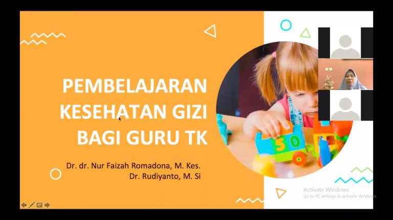 P2M Prodi PGPAUD FIP UPI: Pelatihan Pembelajaran Kesehatan dan Gizi Bagi Guru Taman Kanak Kanak di Jawa Barat