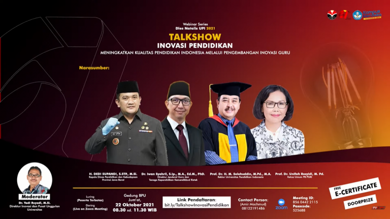 Direktorat Inovasi dan Pusat Unggulan UPI Gelar Talk Show Inovasi Pendidikan