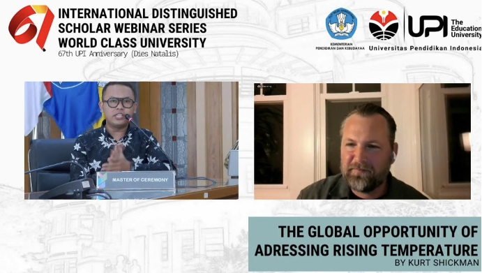 DIA UPI Gelar Webinar Internasional: The Global Opportunity of Adressing Rising Temperature