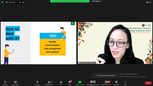 Student Organization Secretary Forum 2021 at Universitas Pendidikan Indonesia
