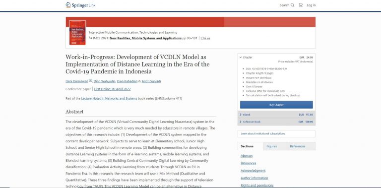 Springer dan Lambert Academic Publishing Terbitkan VCDLN TVUPI: Added Value bagi WCU UPI