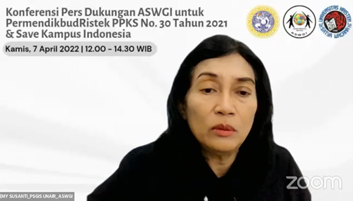 ASWGI Gelar Konferensi Pers Dukung Permendikbud No. 30 Tahun 2021