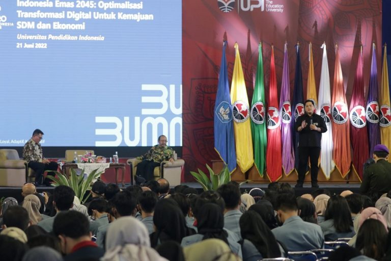 Kuliah Umum Kebangsaan di UPI, Menteri BUMN Erik Thohir Berikan Pesan Optimalisasi Transformasi Digital untuk Kemajuan SDM dan Ekonomi