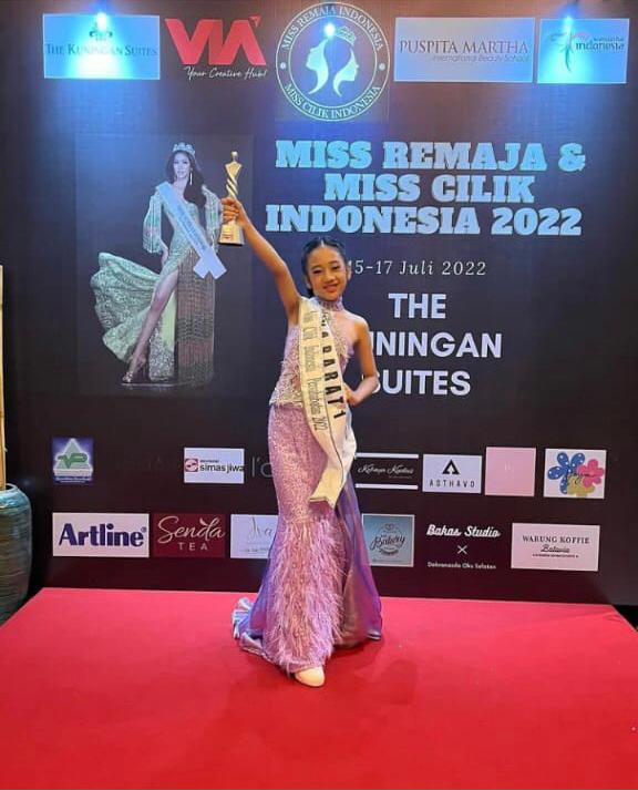 NADHIVA NADA SISWA LABSCHOOL UPI RAIH JUARA  MISS CILIK INDONESIA TAHUN 2022￼