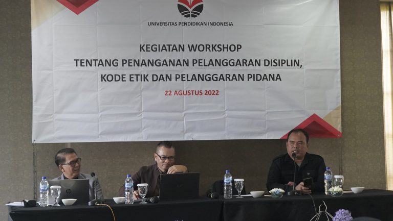 Kantor Hukum UPI Gelar Workshop Penanganan Pelanggaran Disiplin, Kode Etik, dan Pelanggaran Pidana