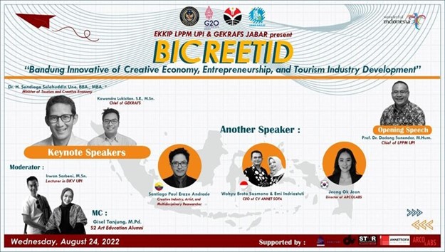 Bicreetid, Program Kolaborasi Pusat Kajian Ekonomi Kreatif, Kewirausahaan, dan Industri Pariwisata (EKKIP) LPPM UPI dengan Gerakan Ekonomi Kreatif (GEKRAFS) Jabar