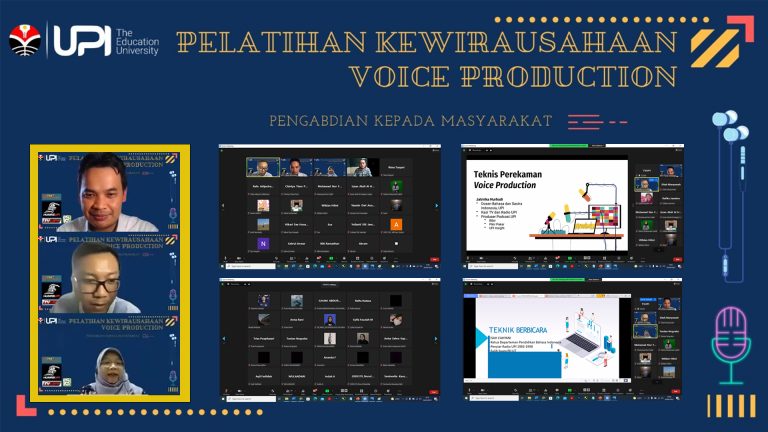 Tim Peneliti UPI Selenggarakan Pelatihan Voice Producation dan Kewirausahaan dengan menfaatkan peluang usaha industri kreatif