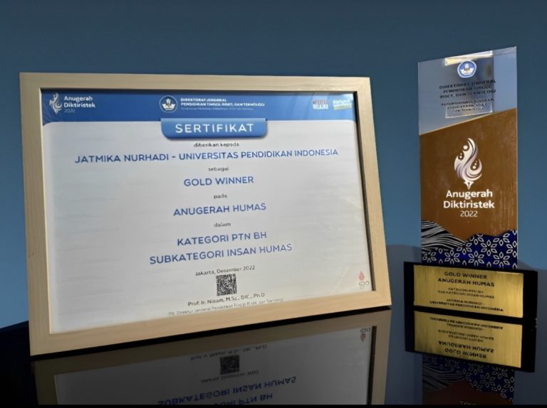 Insan Humas UPI Raih Gold Winner di Anugerah Diktiristek 2022