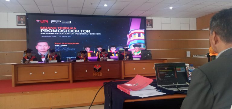 Yoni Hermawan, Jalani Sidang Terbuka Promosi Doktor Pendidikan Ekonomi di Universitas Pendidikan Indonesia