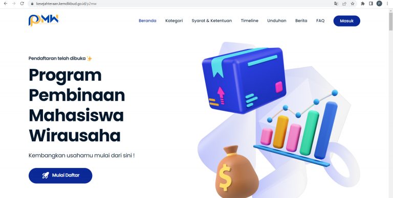 Kemdikbudristek Membuka Kembali Pendaftaran Program Pembinaan Mahasiswa Wirausaha Tahun 2023, bagi mahasiswa UPI, ayo daftarkan segera proposal terbaikmu