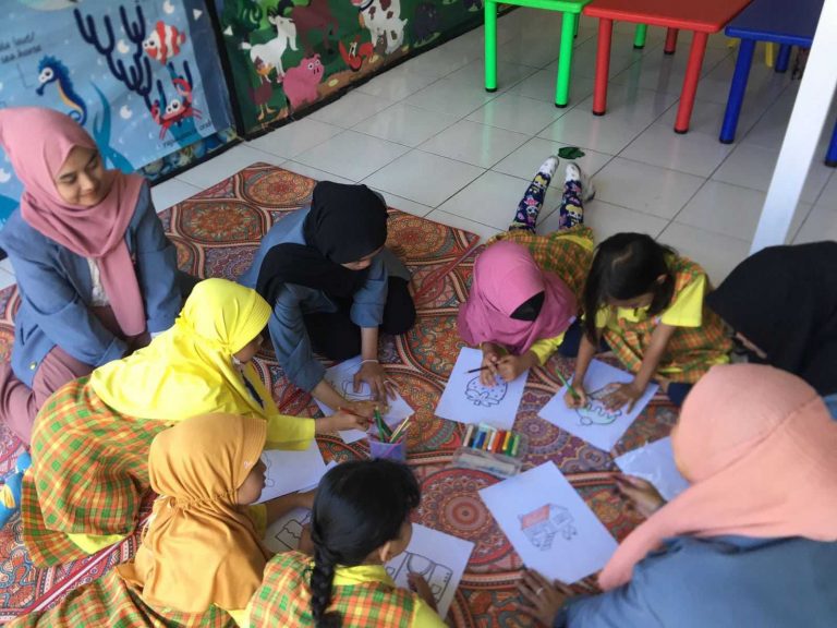 Mahasiswa PGPAUD FIP UPI Praktekan Mata Kuliah Strategi Pengembang Sosial Emosional Moral dan Agama AUD