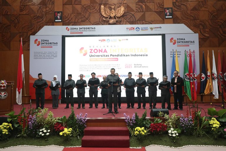 UPI Selenggarakan Deklarasi Pembangunan Zona Integritas (ZI) Wilayah Bebas dari Korupsi (WBK) dan Wilayah Birokrasi Bersih dan Melayani (WBBM) Tahun 2023