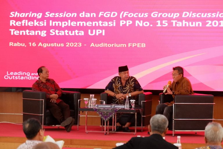 UPI Gelar Sharing Session dan FGD Refleksi Implementasi PP No. 15 Tahun 2014 Tentang Statuta UPI