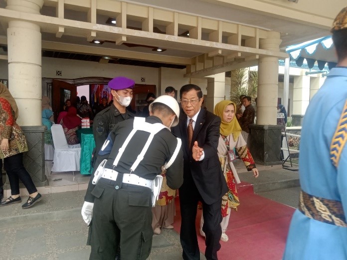 Menwa Yon XI/UPI/RP Ikut Peringati Upacara Peringatan Dies Natalis UPI Ke-69