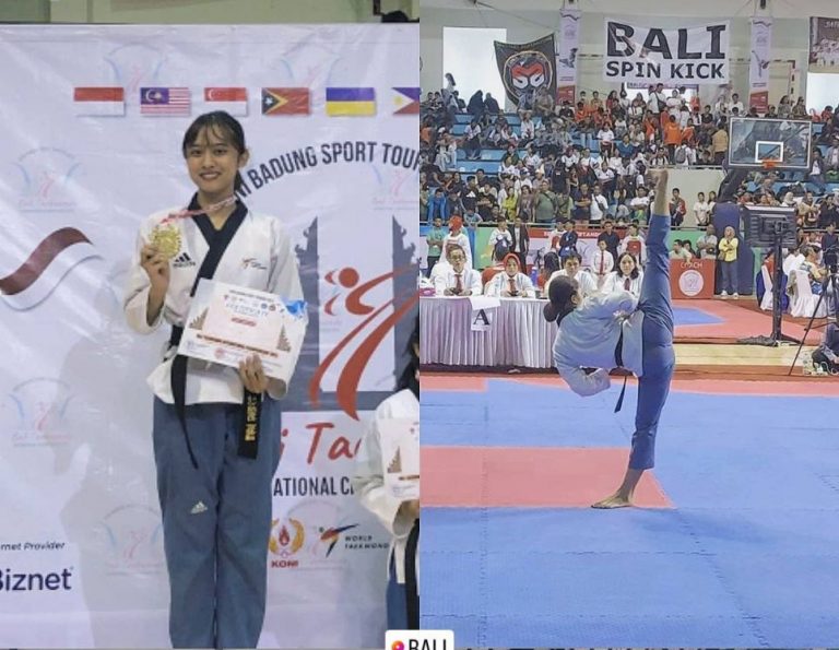 Nareswari Ghalda Shafira Raih Juara 1 Tingkat Internasional Pada Kompetisi Bali Taekwondo International Championship 2023