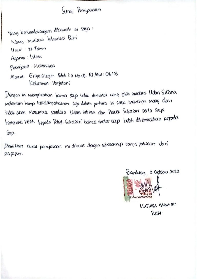 Mahasiswa UPI yang Unggah Video Viral Sampaikan Permohonan Maaf