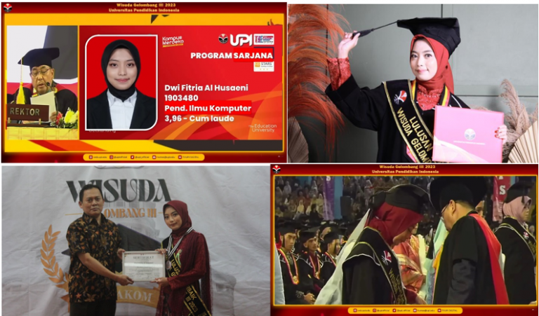 Keren, Dwi Fitria Al Husaeni Raih Prestasi sebagai Lulusan Terbaik Wisuda Gelombang III 2023 FPMIPA UPI dengan Banyak Publikasi