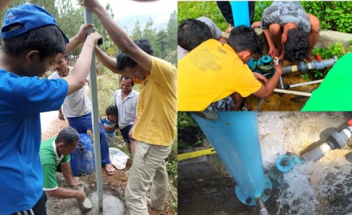 UKM KOMPOR UPI Bersama Tim Dosen P2M Membangun 7 Titik PJU Otomatis dan Pompa Hidran di Gunung Halu